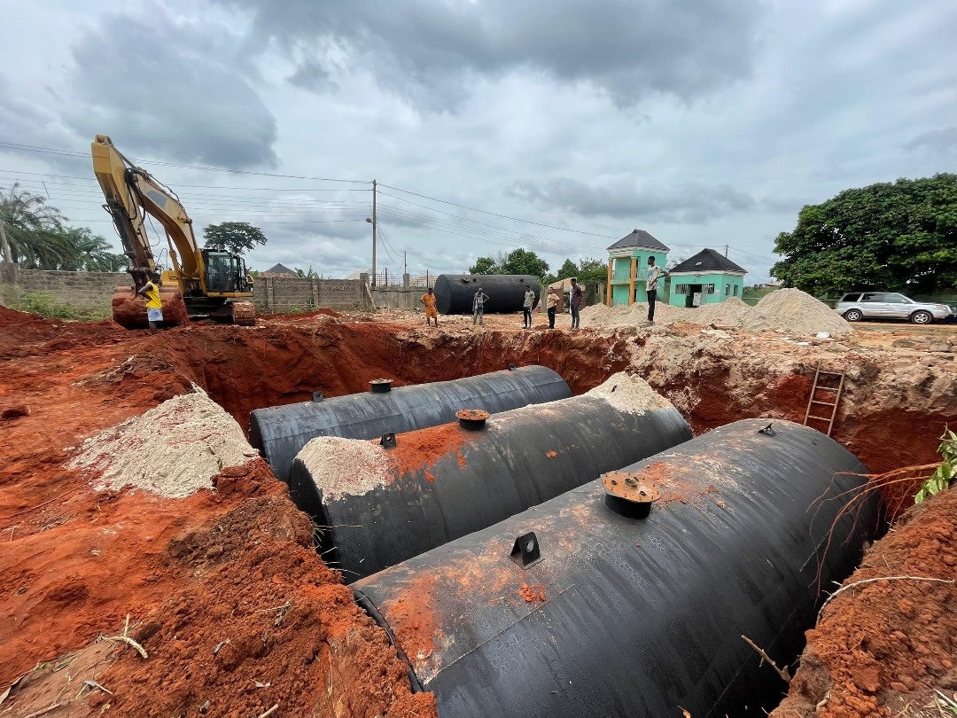 Bulk LPG storage tanks at Signature Oil and Gas, Benin City